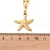 Summer Beach 304 Stainless Steel Starfish Shell Shaped Bib Necklaces NJEW-R026-17G-5