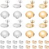 Unicraftale 40Pcs 2 Colors 304 Stainless Steel Stud Earring Findings STAS-UN0022-86-1