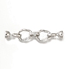 Brass Micro Pave Clear Cubic Zirconia Fold Over Clasps KK-H480-30P-1