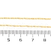 Brass Textured Bar Link Chain Necklaces NJEW-D302-65G-3