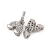 Brass Micro Pave Cubic Zirconia Pendants KK-P308-40P-2