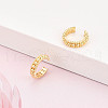 Brass Cuff Earrings KK-T074-43G-1