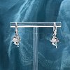 Brass Clear Cubic Zirconia Hoop Earrings EJEW-Q014-04P-4