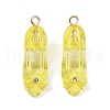 Transparent Resin Rhinestone Pendants RESI-Q021-01E-1