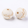 Unfinished Natural Wood European Beads WOOD-S057-018B-2