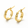 201 Stainless Steel Hoop Earrings with 304 Stainless Steel Pin for Women EJEW-M214-12D-G-2