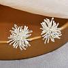 Brass Micro Pave Clear Cubic Zirconia Stud Earrings EJEW-S270-04S-1