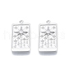 Brass Micro Pave Clear Cubic Zirconia Pendants KK-G432-18P-2