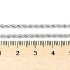 Tarnish Resistant 304 Stainless Steel Rope Chain Necklaces STAS-M174-008P-A-2