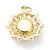 Brass Micro Pave Cubic Zirconia Pendants ZIRC-O044-21E-G-2