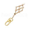 Star 304 Stainless Steel Macrame Chain Pouch Empty Stone Holder Pendant Decoration HJEW-JM02086-3