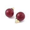 Brass Glass Charms KK-K371-36B-G-2