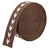 5 Yards Polycotton Jacquard Arrow Ribbon OCOR-WH0078-170C-1