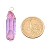 Natural Quartz Crystal Point Pendants PALLOY-JF01050-4