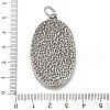 316 Surgical Stainless Steel Rhinestone Pendants STAS-D304-25AS-3