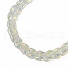 Electroplate Transparent Glass Beads Strands EGLA-N002-35-C03-3