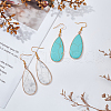 ANATTASOUL 2 Pairs 2 Style Synthetic Turquoise & Natural Howlite Teardrop Dangle Earrings EJEW-AN0002-33-7