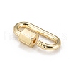 Brass Screw Carabiner Lock Charms KK-T047-08G-3