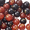 2 Sets 2 Colors Natural Black Agate & Red Agate Beads G-TA0001-45-3