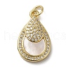 Brass Micro Pave Cubic Zirconia Pendants KK-Q808-23G-1