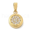Ion Plating(IP) 304 Stainless Steel Micro Pave Cubic Zirconia Pendants STAS-Z107-02G-01-1