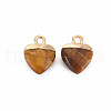 Natural Tiger Eye Charms G-N326-121-04-2