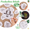 60 Patterns Non-woven Fabrics Water-soluble Embroidery Aid Drawing Sketch DIY-TAC0100-008-12