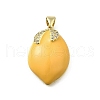 Brass Micro Pave Cubic Zirconia with Enamel Pendants KK-Q066-20G-1