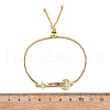 Brass Micro Pave Cubic Zirconia Slider Bracelets BJEW-S163-01A-G-5