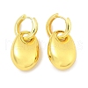 Oval Brass Hoop Earrings for Women EJEW-U057-06A-01G-4