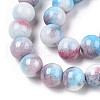 Opaque Crackle Glass Round Beads Strands GLAA-T031-10mm-01U-3