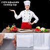 CREATCABIN 2Pcs 2 Colors Adjustable Polycotton Chef Hat AJEW-CN0002-26-5