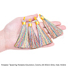 Polyester Tassel Big Pendants Decoration AJEW-S059-11-4