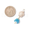 Marine Organism Glass Pendants PALLOY-MZ00700-01-2