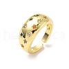 Brass Micro Pave Cubic Zirconia Adjustable Cuff Rings RJEW-V009-08G-4
