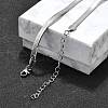 Non-Tarnish 201 Stainless Steel Herringbone Chain Necklaces X-NJEW-M187-06P-2