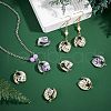 CHGCRAFT 24Pcs 2 Colors Alloy Rhinestone Pendants FIND-CA0004-92-4