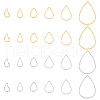   90Pcs 12 Style Teardrop Brass Linking Rings KK-PH0009-91-7