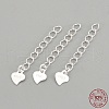 925 Sterling Silver Twisted Extender Chains STER-S002-32-3