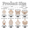  DIY Filigree Wood Dangle Earring Making Kit DIY-TA0009-69-3