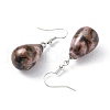 Natural Rhodonite Dangle Earrings EJEW-P143-C14-2