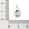 925 Sterling Silver Cubic Zirconia Oval Charms STER-S006-01S-J-3