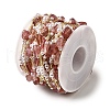 Handmade Natural Strawberry Quartz Nuggest Beaded Chains CHC-F020-03G-03-3