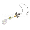 Crystal and Alloy Rhinestones Steel Wire Pendant Decorations HJEW-R050-03AGP-4