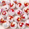 UV Plating Rainbow Iridescent Acrylic Beads X1-OACR-F004-09H-1