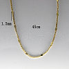 Gold-Plated Stainless Steel Curb Chain Necklaces for Women CH6002-1-1