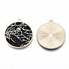 Eco-Friendly Alloy Enamel Pendants ENAM-Q437-039-NR-2