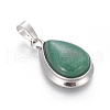 Natural Green Aventurine Pendants G-L512-C06-2