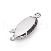 Tarnish Resistant 304 Stainless Steel Box Clasps STAS-G140-18P-2
