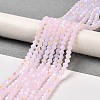 Imitation Jade Electroplate Glass Beads Strands GLAA-F029-J4mm-D02-4